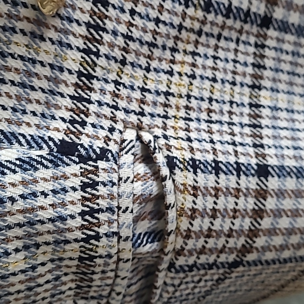 Talbots Plaid Double Breasted Blazer - Picture 4 of 10